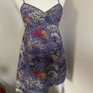 Vintage Aeo size 2 purple flower dress mini